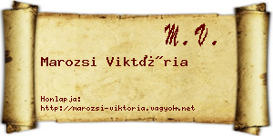 Marozsi Viktória névjegykártya